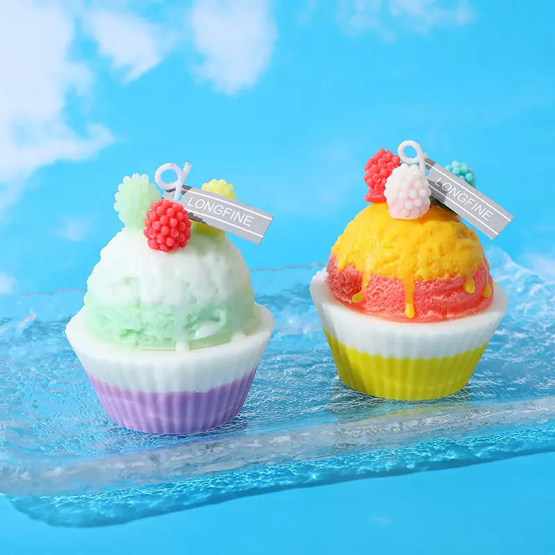 Cute scented candle ice cream design candles for summer handmade sweet decoration candles South Korea